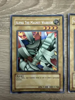 YuGiOh Alpha Beta Gamma Magnet Warrior Set MP Secret DOR-001 DOR-002 DOR-003 - Image 2