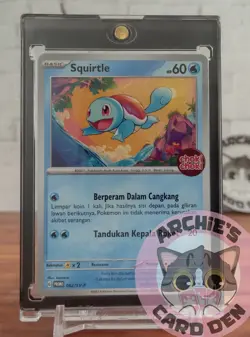 Pokemon Card Indonesia Squirtle Choki Choki Promo 062/SV-P NEAR-MINT - Image 1