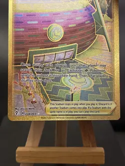 Pokemon Card Turffield Stadium 234/203 Evolving Skies Gold Secret Rare Near Mint - Image 3