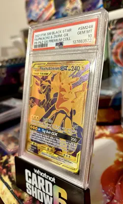 PSA 10 Pikachu & Zekrom GX Tag Team SM248 Gold Promo Sun & Moon Pokemon Card GEM - Image 3