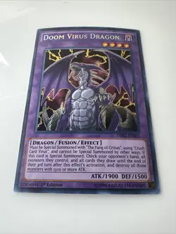 Yu-Gi-Oh! SECRET RARE HOLO CARD DOOM VIRUS DRAGON DRL2-EN003 1ST - Image 2