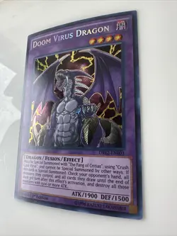 Yu-Gi-Oh! SECRET RARE HOLO CARD DOOM VIRUS DRAGON DRL2-EN003 1ST - Image 3