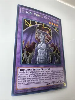 Yu-Gi-Oh! SECRET RARE HOLO CARD DOOM VIRUS DRAGON DRL2-EN003 1ST - Image 4