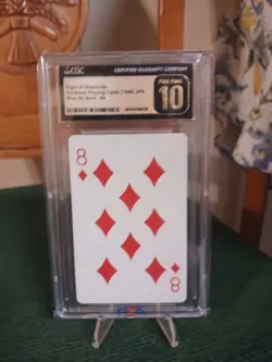 POKEMON PLAYING CARDS 1998 JPN BLUE 3D DECK-8 OF DIAMONDS - Image 1