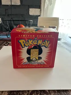 Pokemon Cards 23K Gold Plated CHARIZARD Trading Card 1999 Burger King Ball - - Image 4