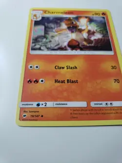 Pokemon TCG Charmeleon Burning Shadows 19/147 Regular Uncommon Card 2017 NM - Image 2