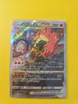 Pokemon TCG Charizard VSTAR Black Star Promo SWSH262 Holo Card NM Condition - Image 1