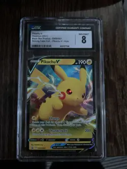Pokemon SWSH061 Pikachu V Full Art Shining Fates Black Star Promo Card - Image 1