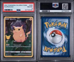 Pokemon TCG 2021 Celebrations Pikachu Card 005/025 Rare Reverse Holo PSA 8 - Image 3