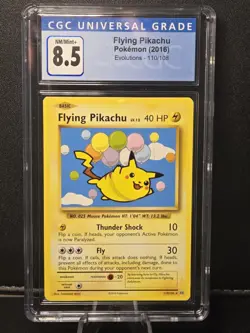 Flying Pikachu 110/108 XY Evolutions NM/Mint+ CGC 8.5 Graded Pokemon Card 2016 - Image 1