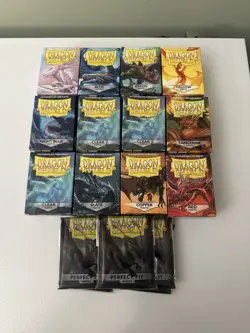Lot 17 Packs/Halfs Dragon Shield Matte Deck Sleeves Protectors - Image 1