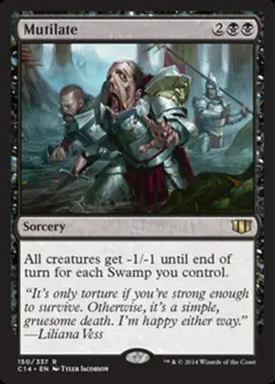 MTG Mutilate, Commander 2014, Heavily Played, English - Image 1