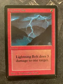 *** BETA Lightning Bolt *** EX-NM Beauty! - DUTY PAID - Vintage Magic MtG - Image 1
