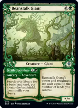 MTG Beanstalk Giant SHOWCASE Throne of Eldraine Uncommon NM/M - Image 1