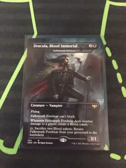 MTG Magic The Gathering Dracula, Blood Immortal Borderless Vampire Commander - Image 1
