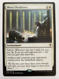 Blind Obedience Commander 2016 Regular MTG Magic The Gathering LP - Image 1