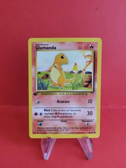 Pokemon Karten Sammlung - Starter Glumanda 48/102 1. Edition Base Exc-Near Mint - Image 1