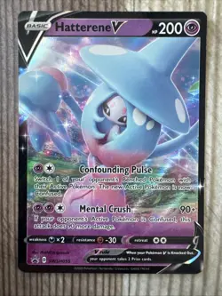 Hatterene V Promo Sword & Shield SWSH055 Pokemon Card NM Full Art - Image 1