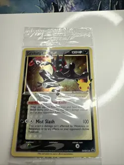 SEALED Greninja Gold Star SWSH144 Celebrations Promo Holo Pokemon Card one swirl - Image 1