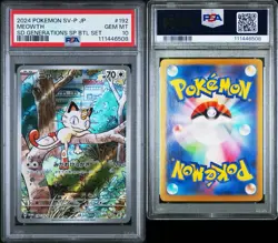 Pokemon TCG PSA 10 Meowth AR 192/SV-P Japanese Exclusive Promo US SELLER 🇺🇸 - Image 2