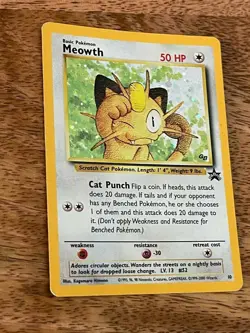 Meowth Black Star Promo 10 | Black Star Promo | Vintage Pokemon WoTC - Image 1