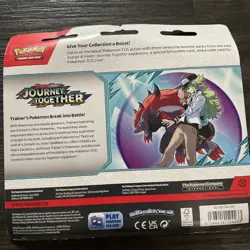 Pokemon TCG SV09 Journey Together 3-Pack Blister Sealed Fast Ship (Scrafty) - Image 2