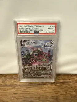 PSA 10 Korean Pokemon Blue Sky Stream Rayquaza VMAX Hyper Rare Alt Art #083 - Image 1