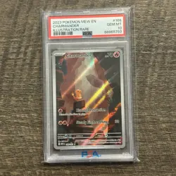 Pokemon Charmander 168 Scarlet & Violet 151 Illustration Rare IR PSA 10 Gem Mint - Image 1