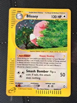 Pokemon TCG - Aquapolis Holo Blissey H6/H32 with Swirl - Image 1