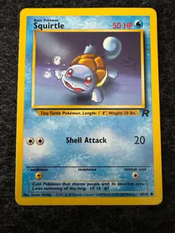 Pokemon TCG Team Rocket Squirtle 68/82 Unlimited Common WOTC - Image 1