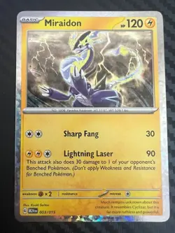 Pokemon TCG Miraidon Mcdonalds Promo Holo 003/015 Rare Limited Edition VLP - Image 1
