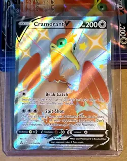 Pokemon SWSH Promotional Promo FULL ART Cramorant V SWSH086 NM-PM+ PACK FRESH - Image 1
