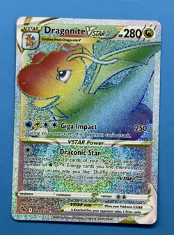 2022 Pokemon Dragonite VSTAR 081/078 Rainbow Secret Rare /Full Art Holo LP 💛✨💖 - Image 3