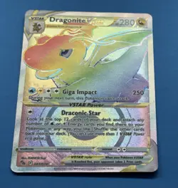 2022 Pokemon Dragonite VSTAR 081/078 Rainbow Secret Rare /Full Art Holo LP 💛✨💖 - Image 4