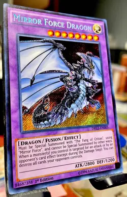 MINT 💎 Yu-Gi-Oh! - Mirror Force Dragon 2015 DRL2-EN005 Secret Rare 1st Edition - Image 2