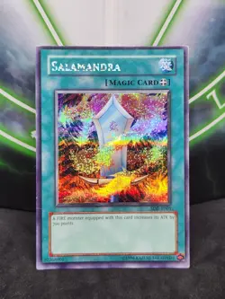 Yugioh Salamandra SDD-E003 Prismatic Secret Rare MP - Image 1