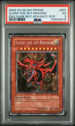 2003 YU-GI-OH! PROMO #001 SLIFER THE SKY DRAGON PSA 5 - Image 1