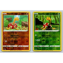 Shuckle Pokemon Card Lot of 2 Reverse Holo Vivid Voltage Rebel Clash 085 005 Set - Image 1