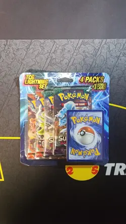 Pokemon TCG Lightning Set 4 Packs + 1 Bonus Card! Brand New/Sealed! ⚡ - Image 1