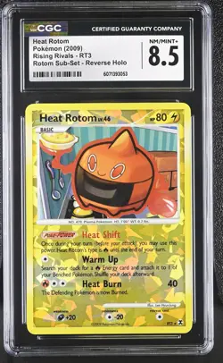 CGC 8.5 Heat Rotom 2009 Rising Rivals RT3 Reverse Holo Pokemon Card - Image 1