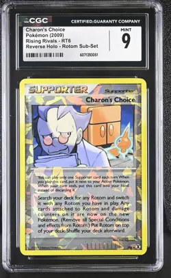 CGC 9 MINT Charon's Choice 2009 Rising Rivals RT6 Reverse Holo Pokemon Card - Image 1