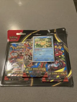 Pokemon TCG Mega Evolution 3 - Booster Blister Pack W/ Promo Psyduck Card Sealed - Image 1