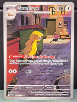 Gumshoos Illustration Rare 153/132 Mega Evolution Pokemon TCG Near Mint Card NM - Image 1