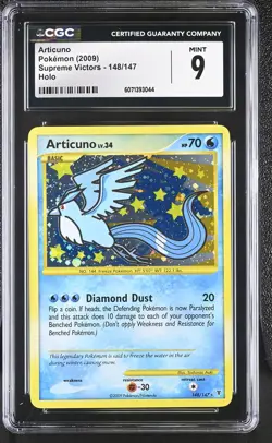 CGC 9 MINT Articuno 2009 Supreme Victors 148/147 Holo Pokemon Card - Image 1