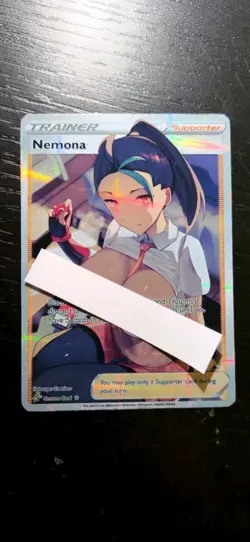 Pokemon Nemona Trainer Story Anime Waifu Foil Card - Image 1