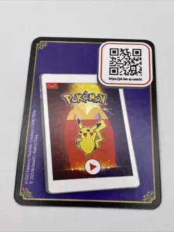 Pokemon Purple pikachu McDonalds Match Battle QR Code Card 2023 - Image 2