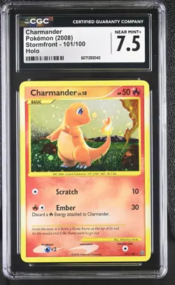 CGC 7.5 Charmander 2008 Stormfront 101/100 Holo Pokemon Card - Image 1