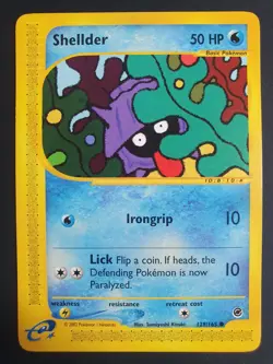 Shellder 129/165 - Expedition Base Set - Pokemon Card - Excellent Condition - Image 1