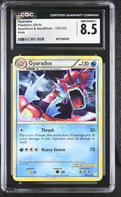 CGC 8.5 Gyarados 2010 HeartGold & SoulSilver 123/123 Holo Pokemon Card - Image 1