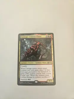 Carnage, Crimson Chaos P 0003 Rare - Play Promo - MTG - NM Foil - Spider-man - Image 1